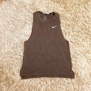 Army Green Nike Running Tank
